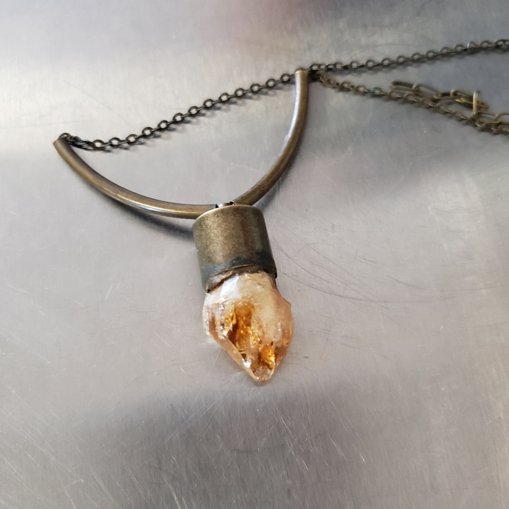 OOAK Designer Quartz Crystal Necklace